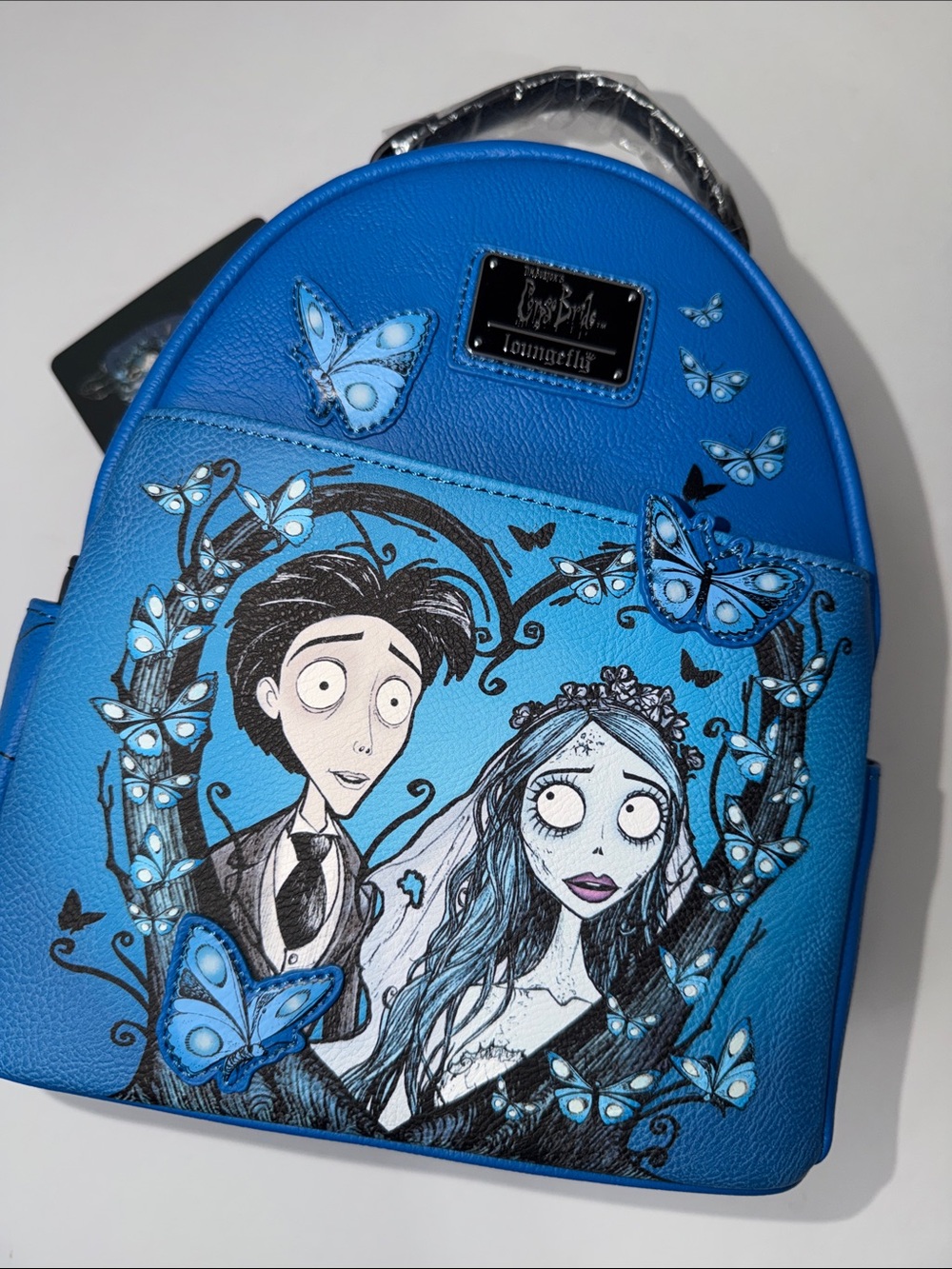 Tim Burton’s Corpse Bride Loungefly Mini Backpack Blue NWT